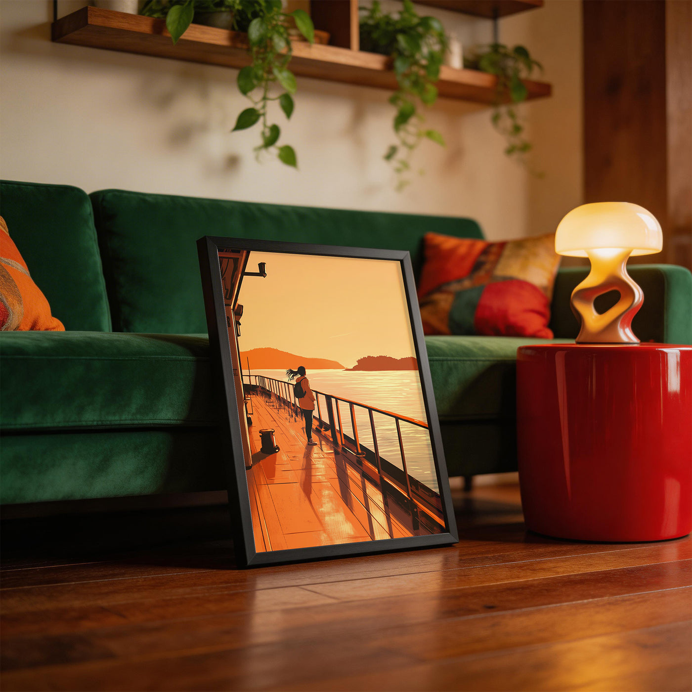 Golden Passage framed on a wall
