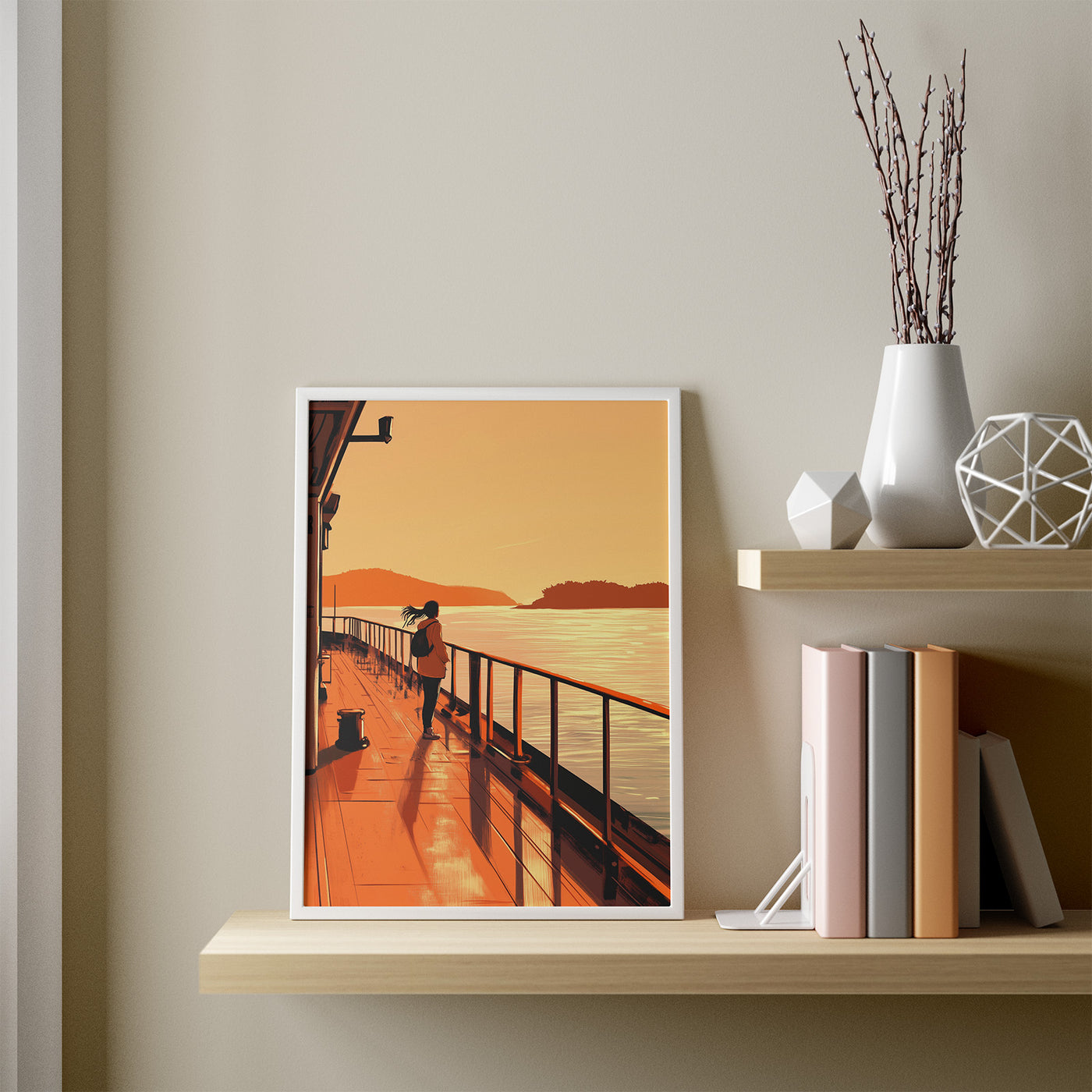 Golden Passage framed in a room