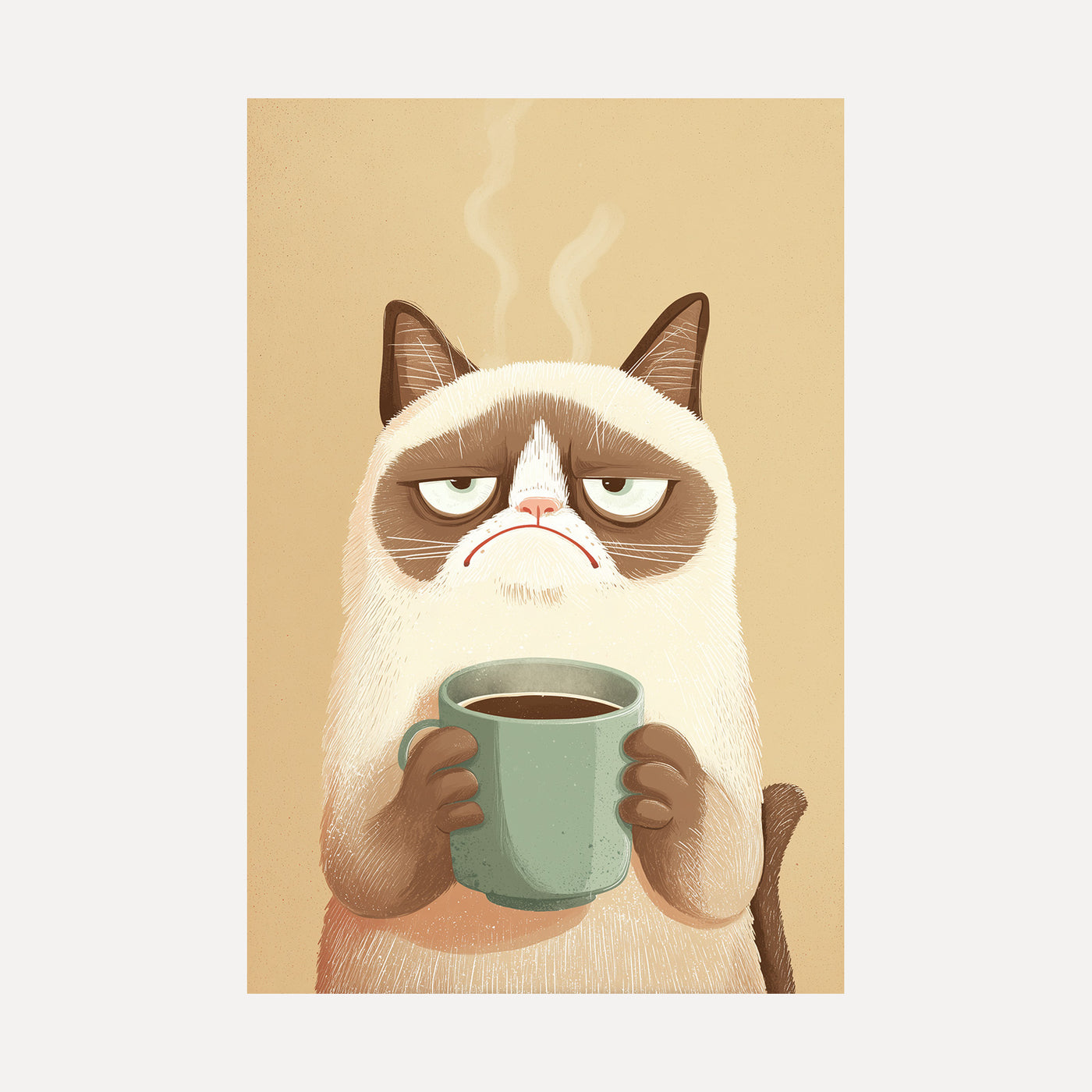 Grumpy Coffee unframed art print