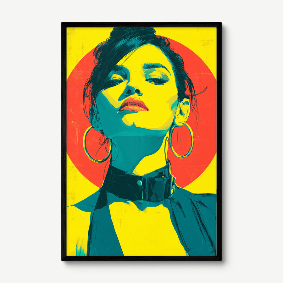 Hoop Theory art print in a black frame