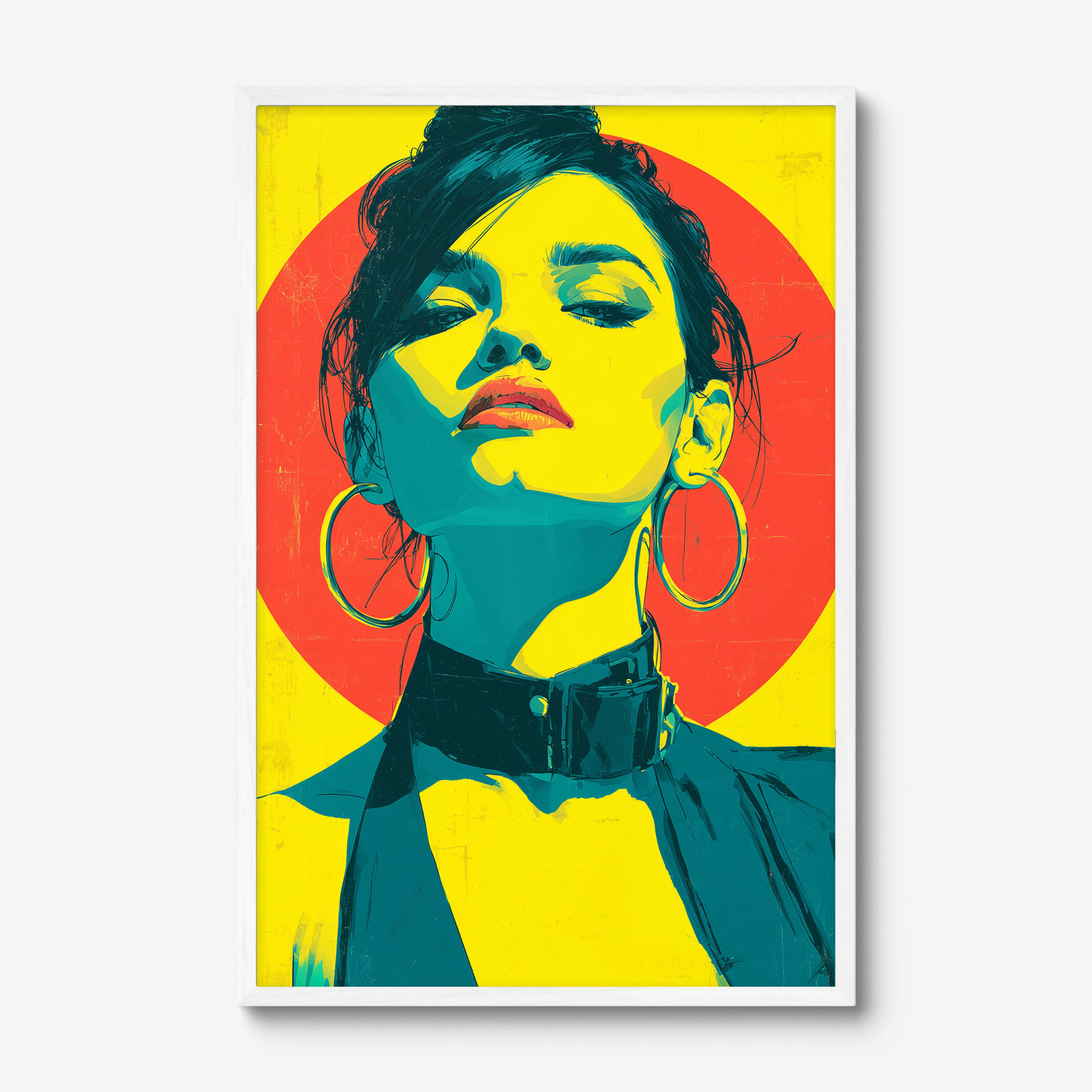Hoop Theory art print in a white frame