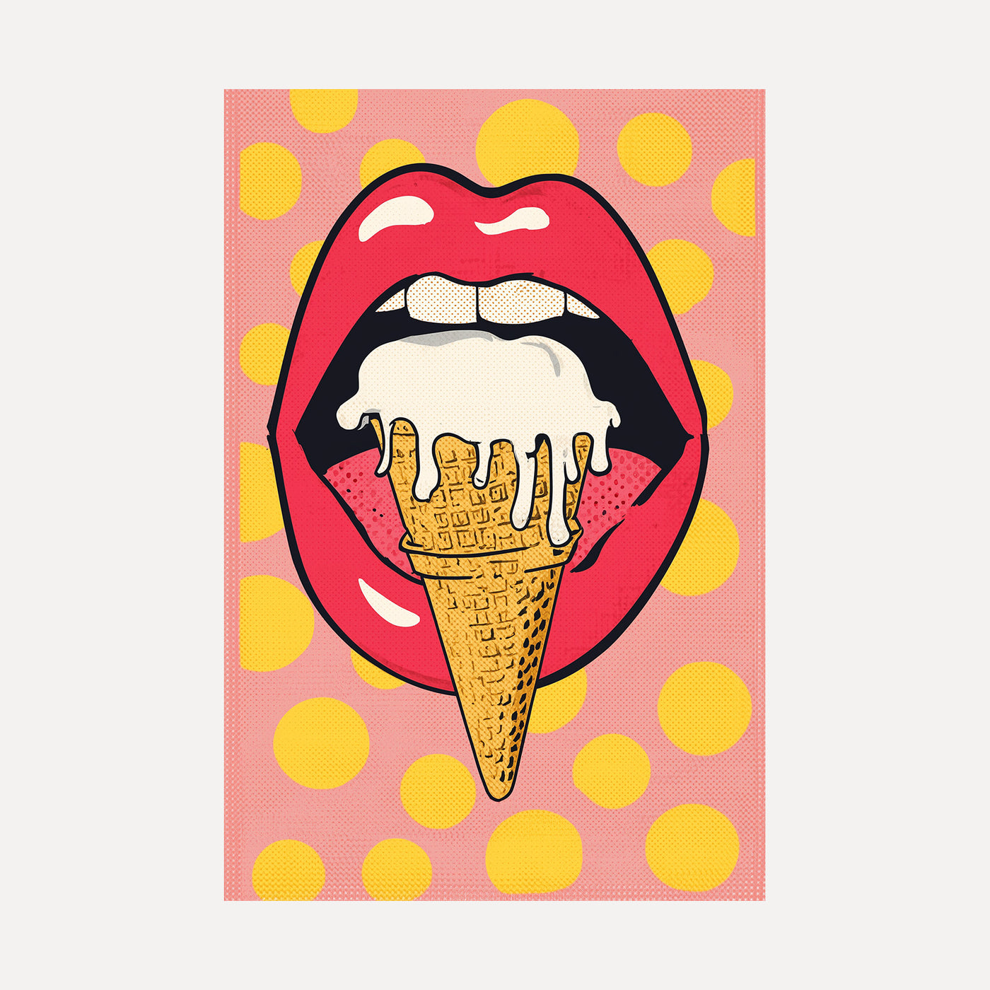 Ice Cream Lips unframed art print