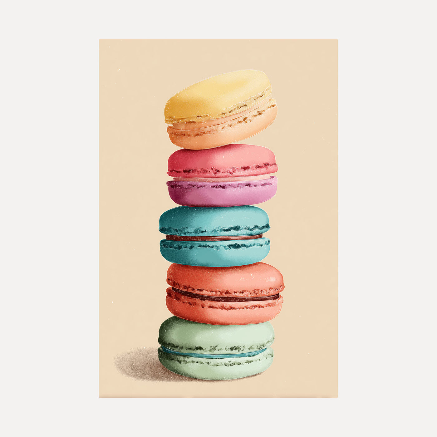 Macaron Stack unframed art print