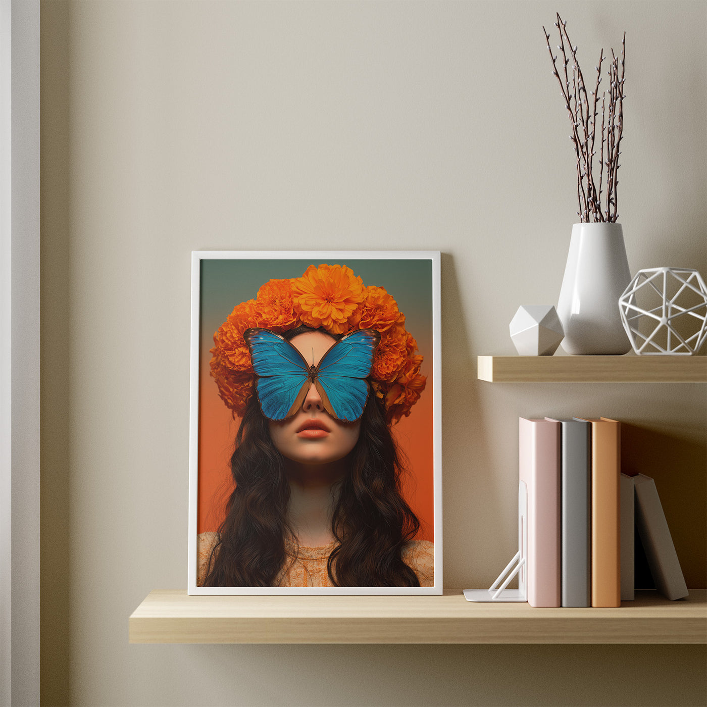 Marigold Dream framed in a room