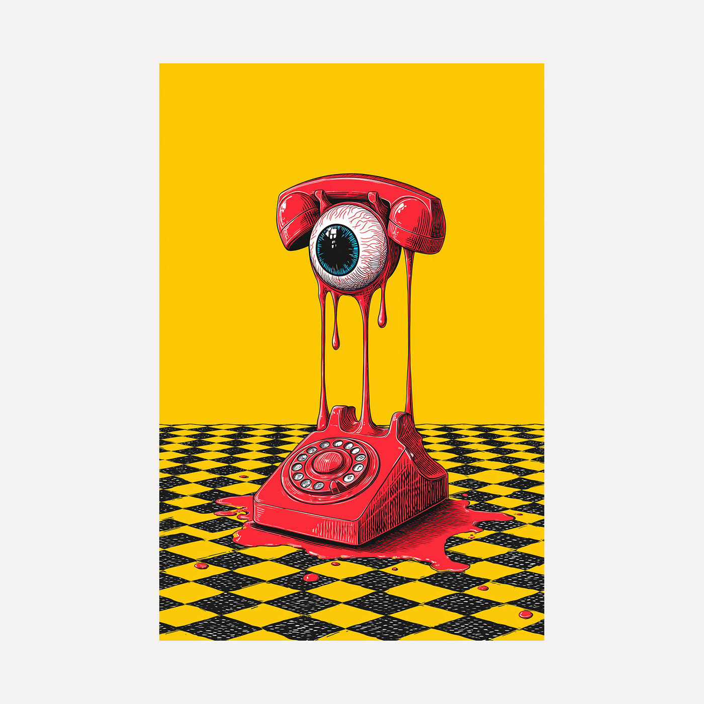 Melting Phone unframed art print