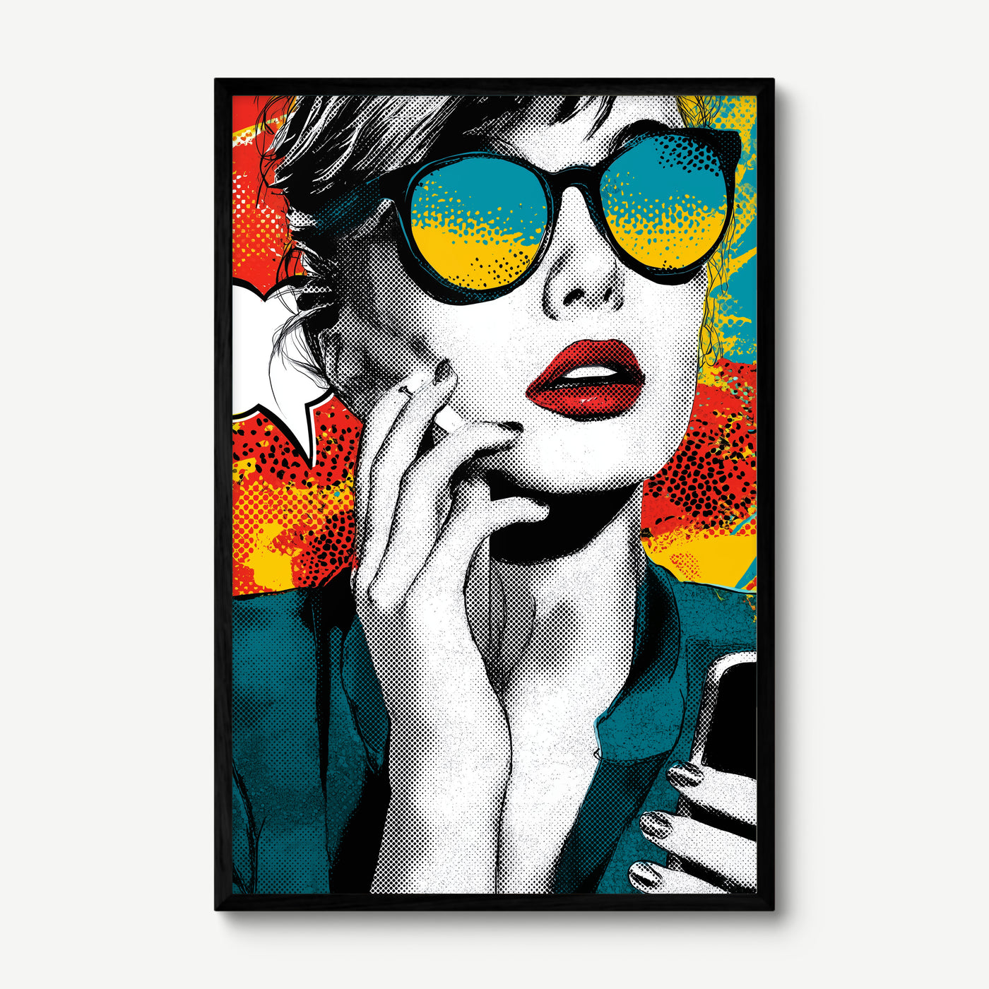 Mirror Signal art print in a black frame