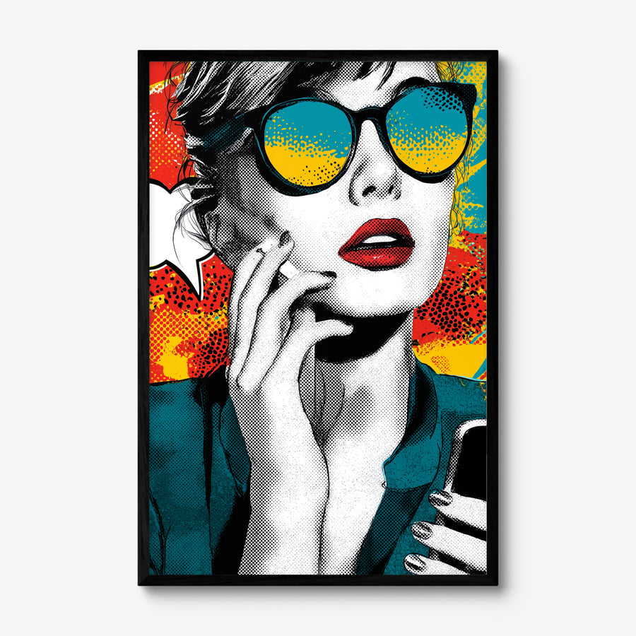 Mirror Signal art print in a black frame