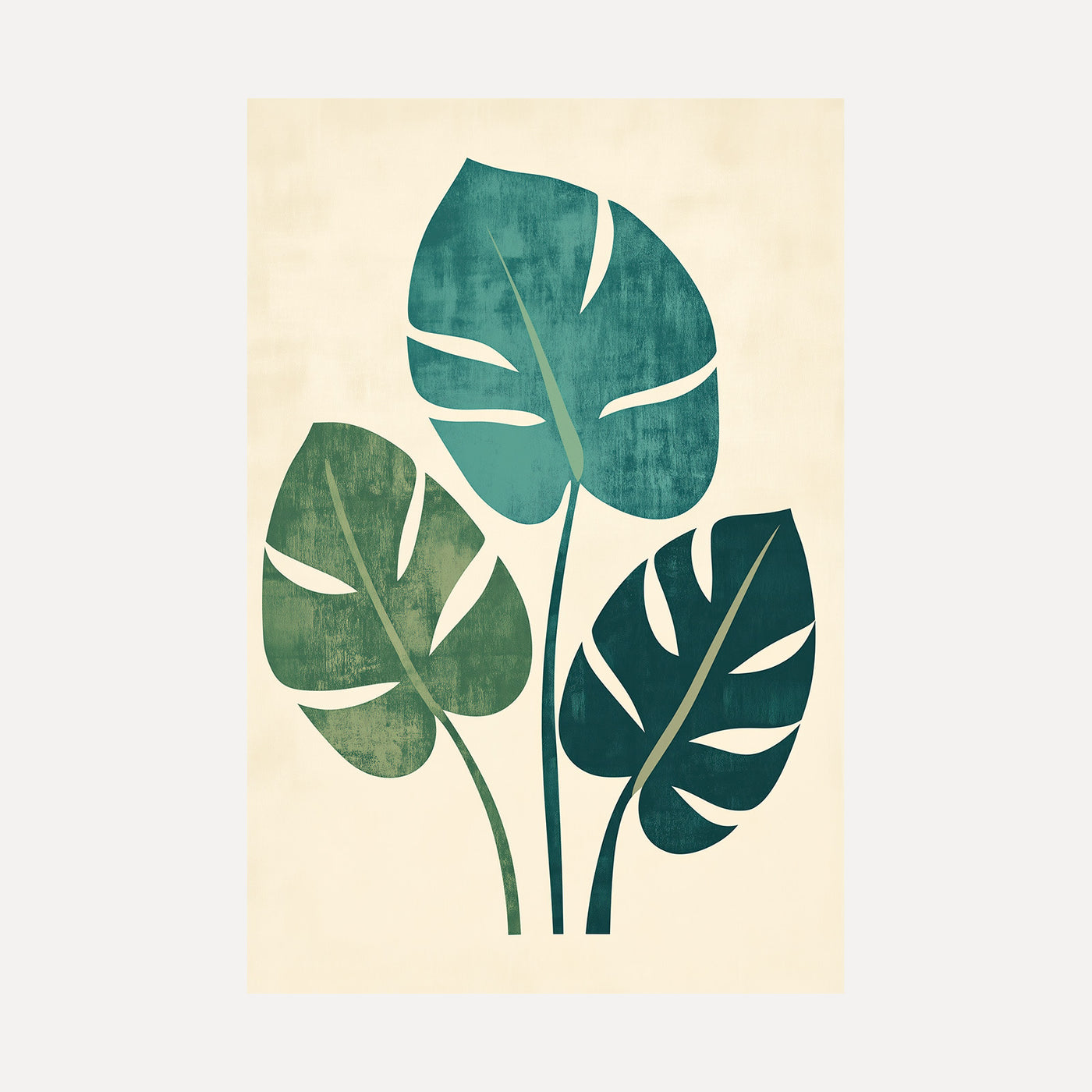 Monstera Leaves unframed art print