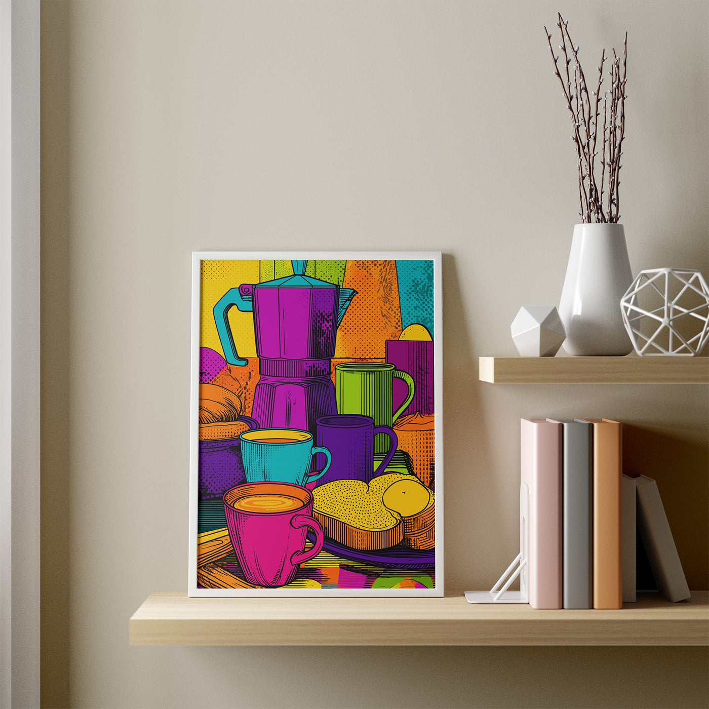 Morning Brew framed in a room