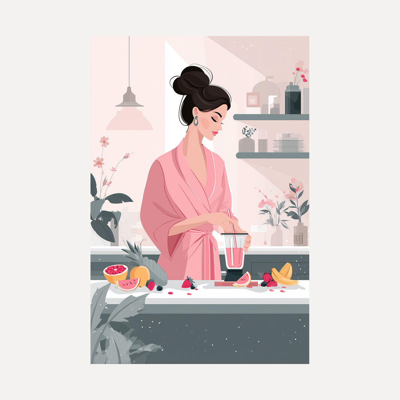 Morning Smoothie Ritual unframed art print