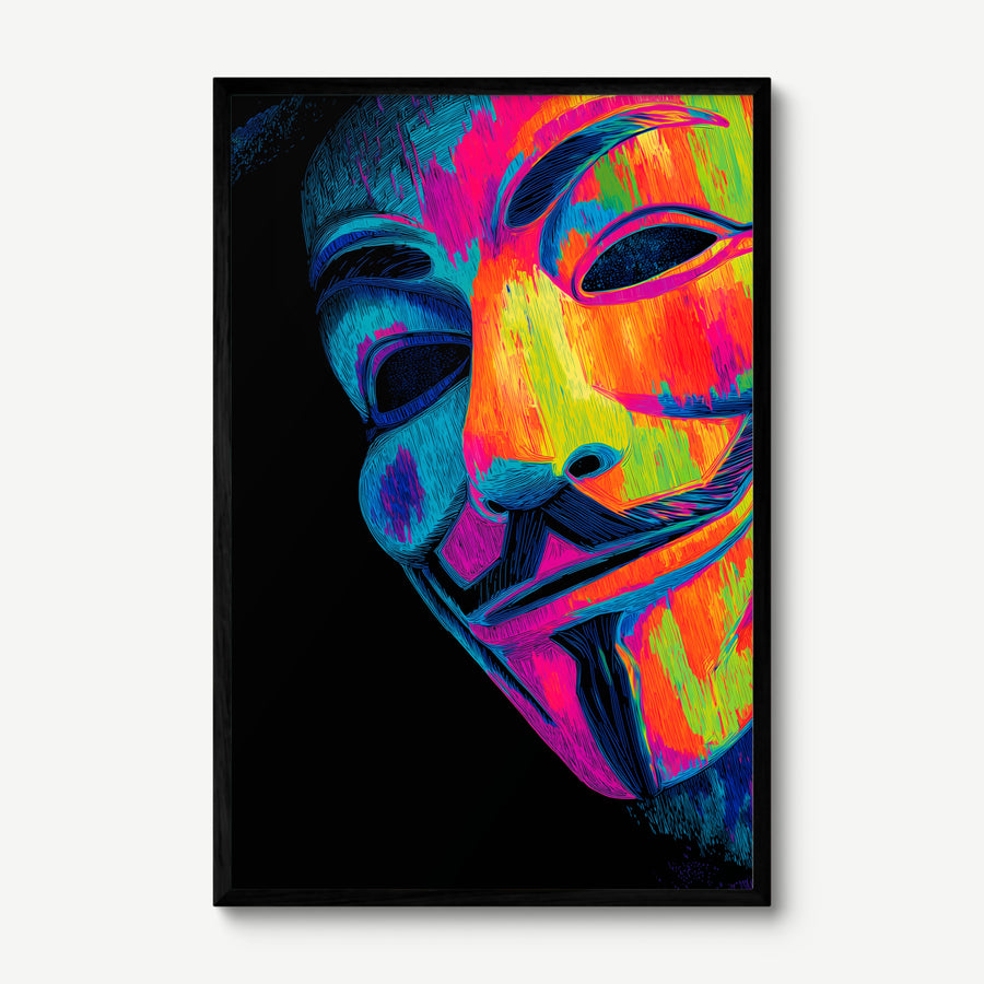 Mystery Pop art print in a black frame