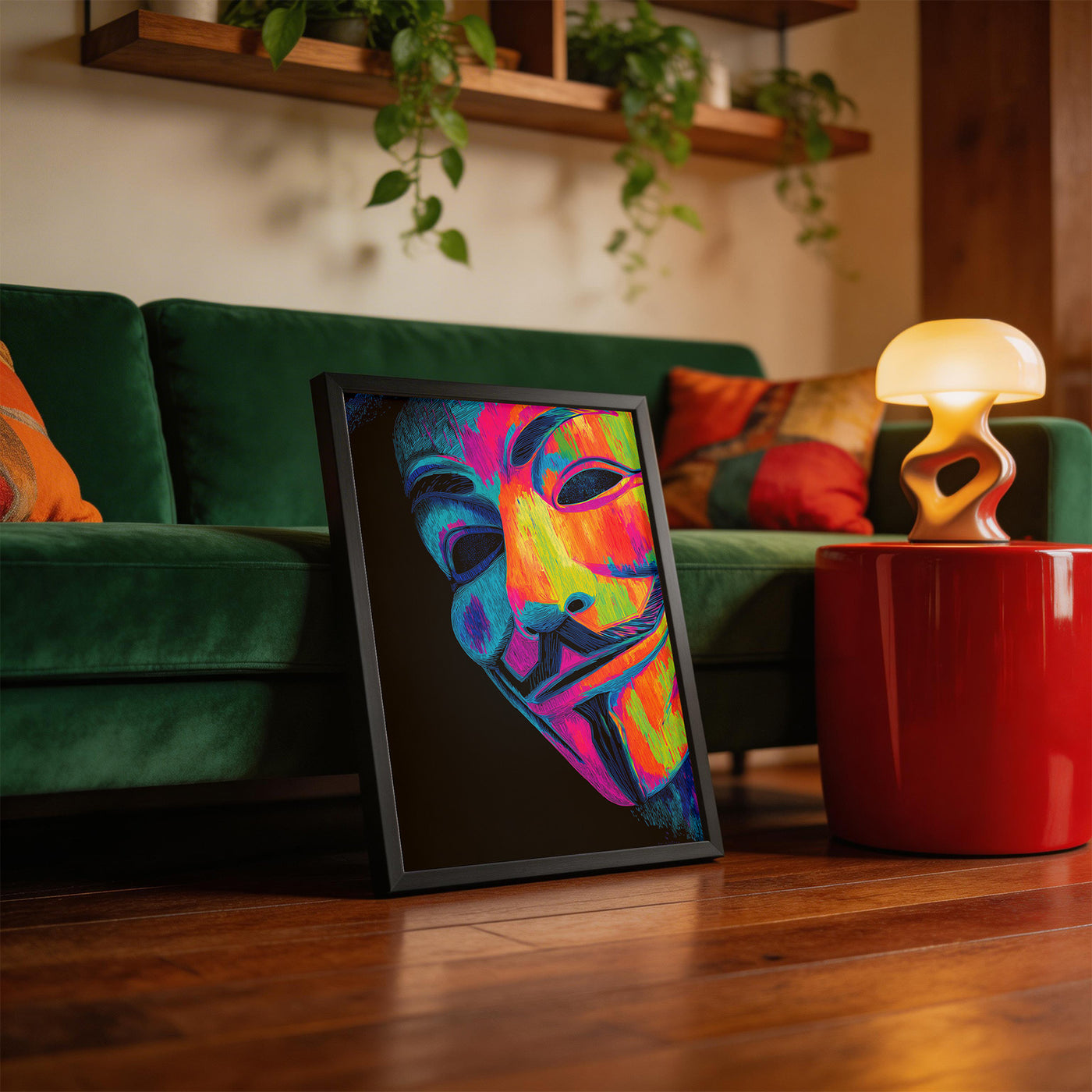 Mystery Pop framed on a wall