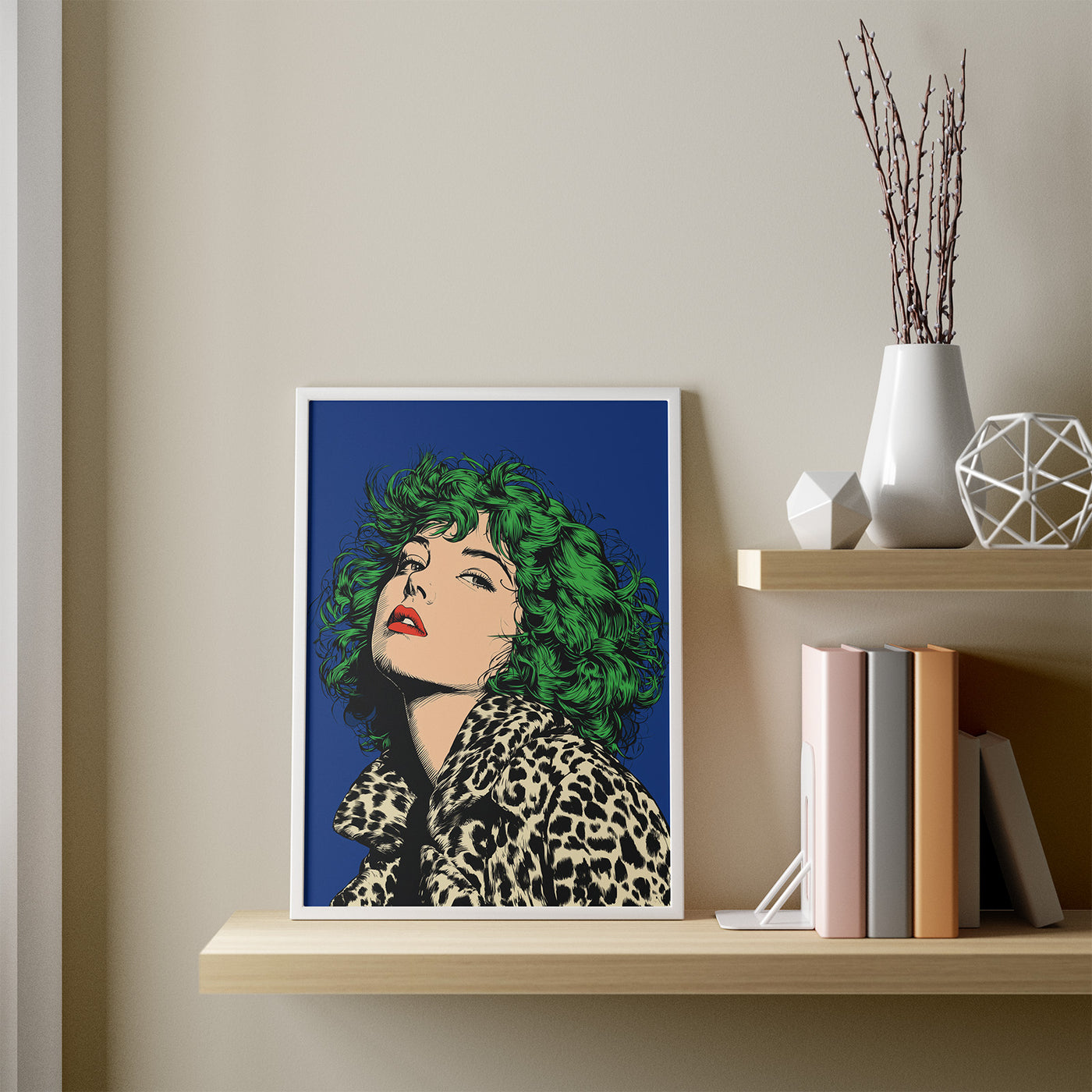 Neon Rebel framed in a room