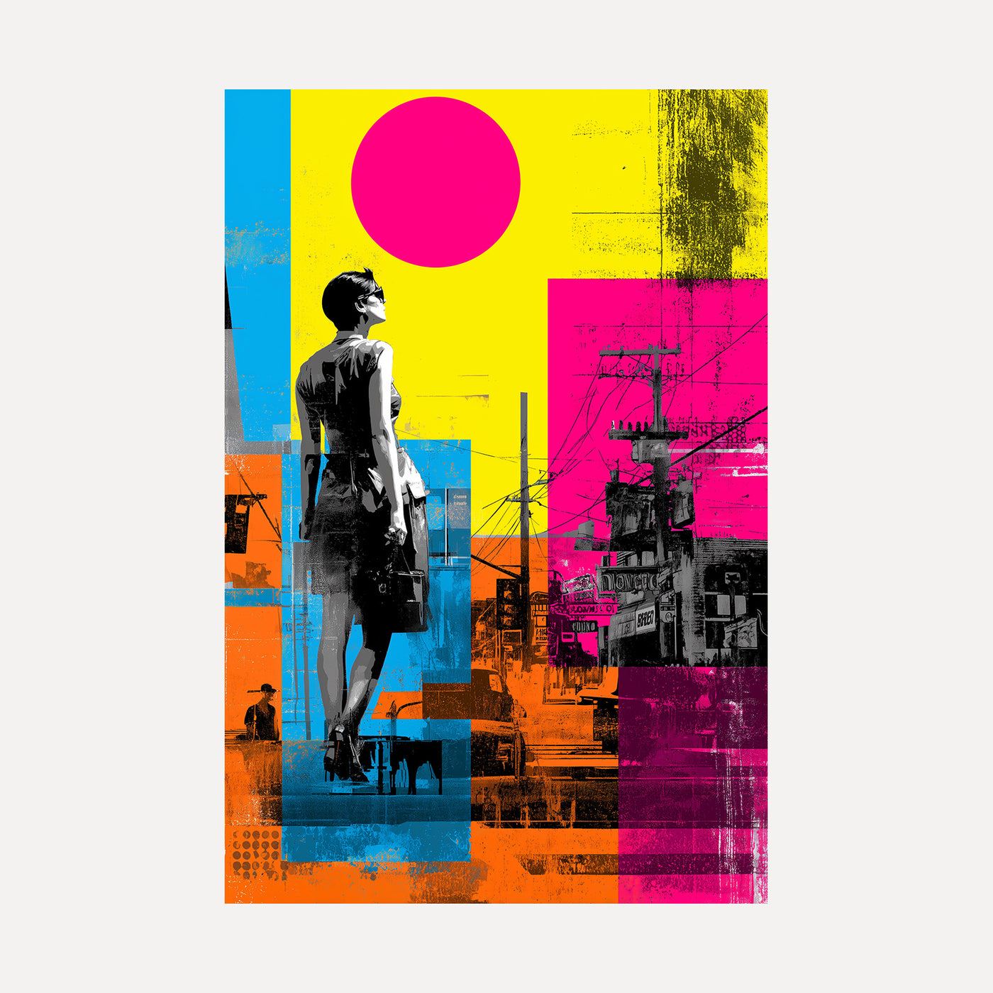 Neon Street unframed art print
