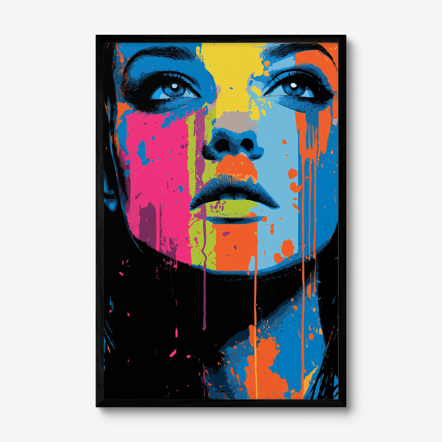 Paint Drop II art print in a black frame