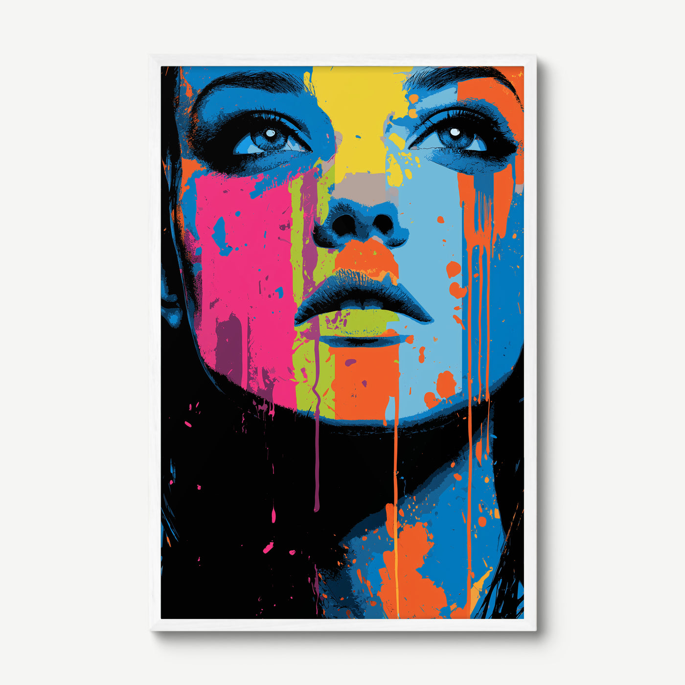 Paint Drop II art print in a white frame