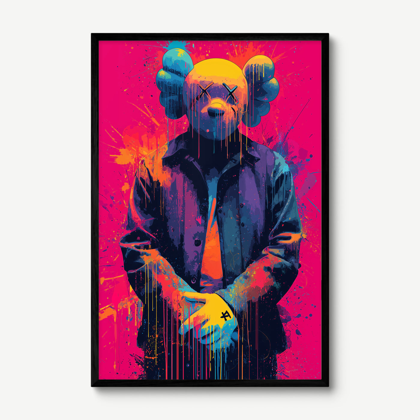 Paint Drop art print in a black frame