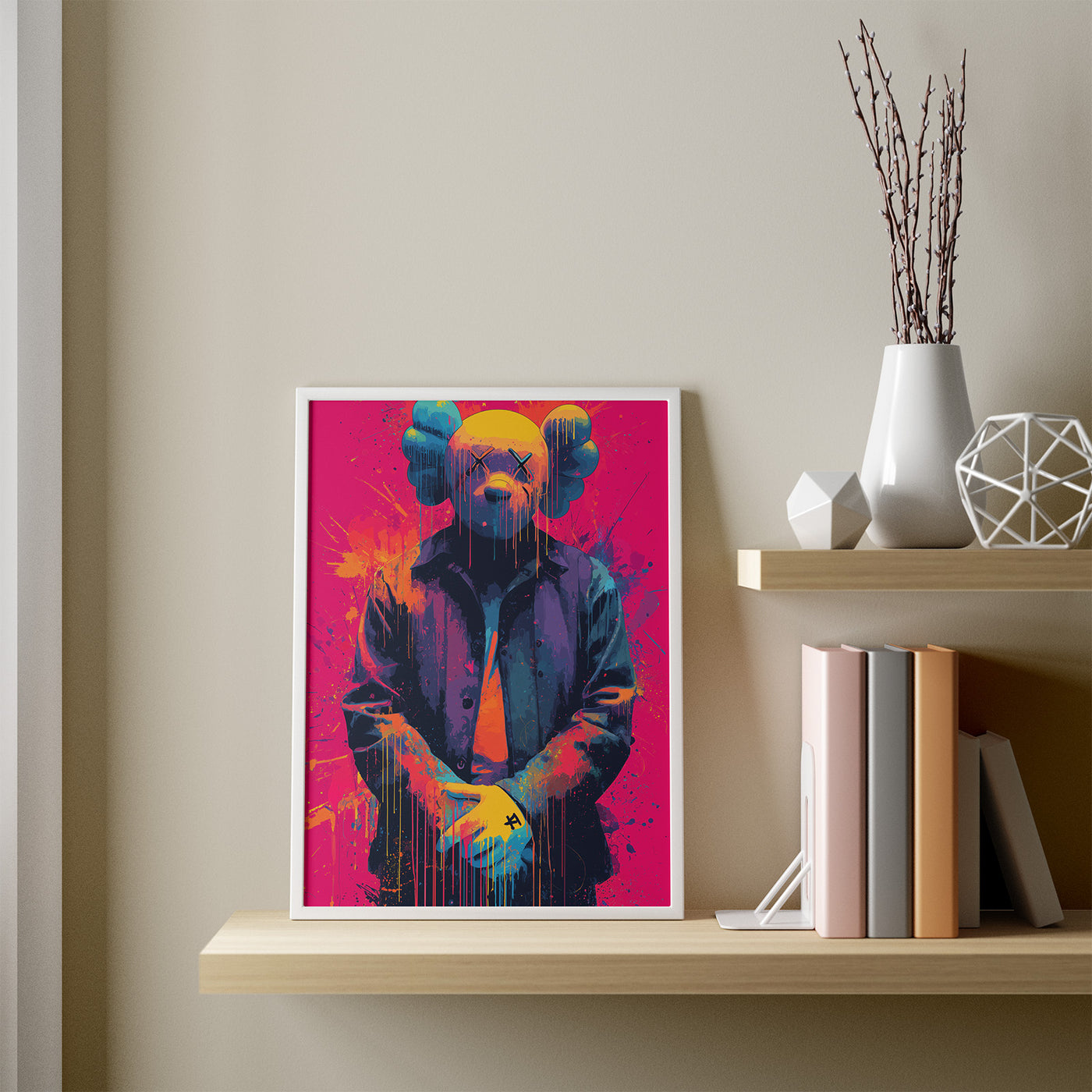 Paint Drop framed in a room
