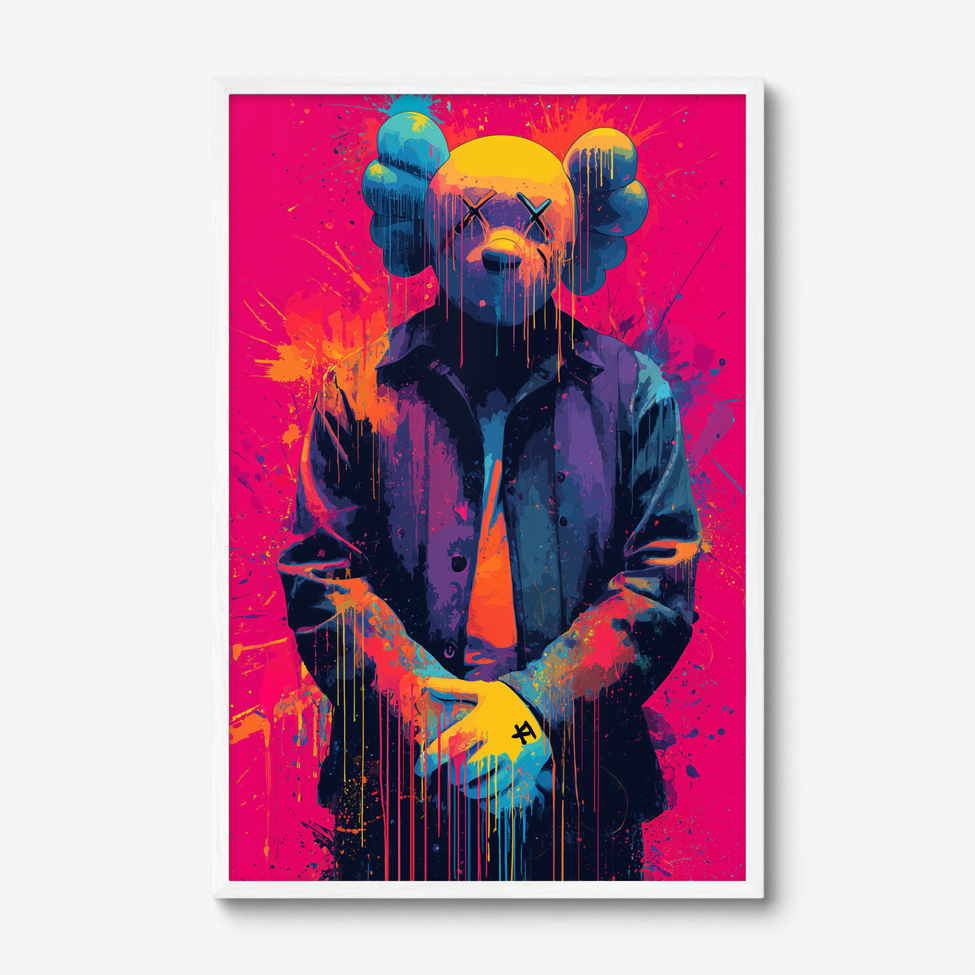 Paint Drop art print in a white frame
