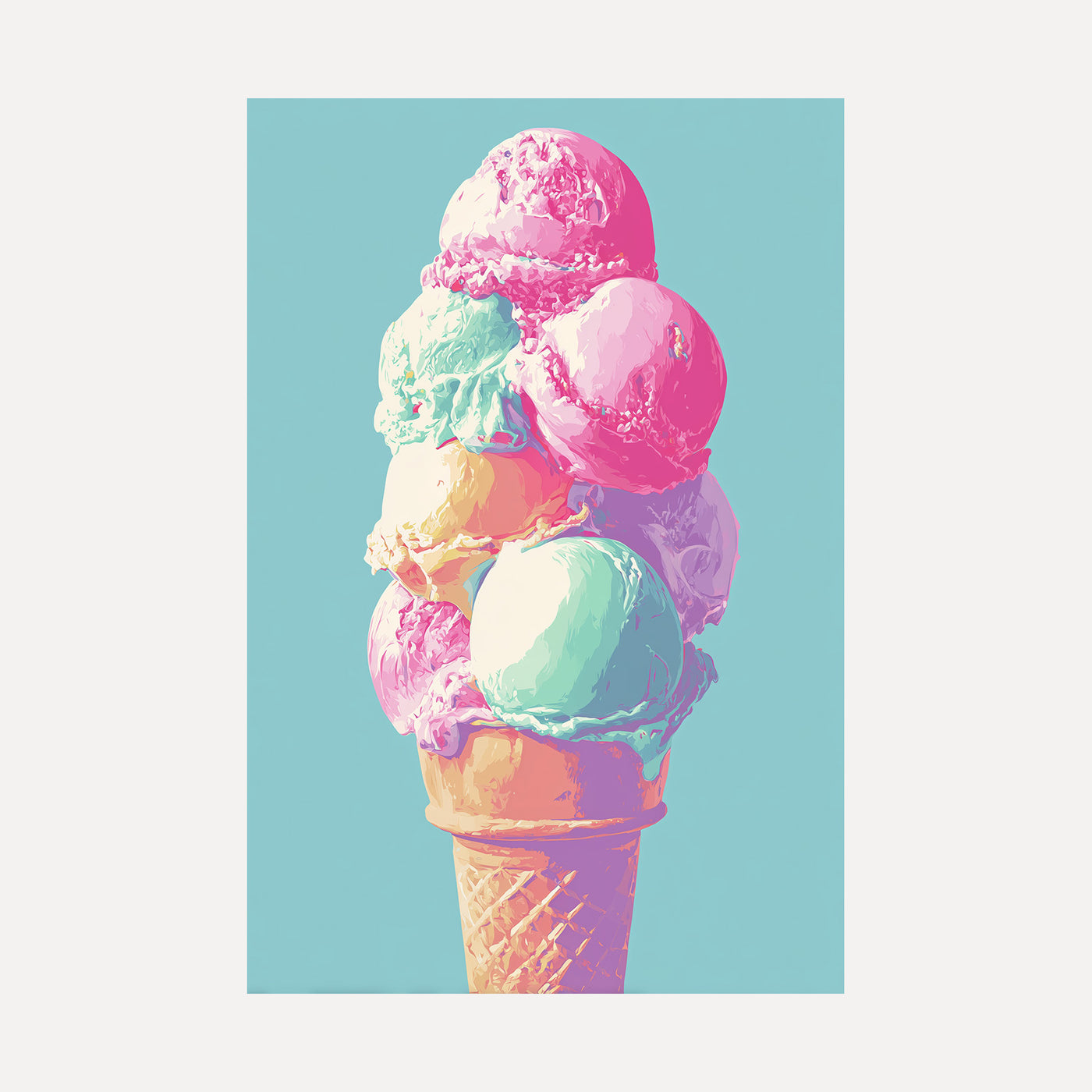 Pastel Scoop unframed art print