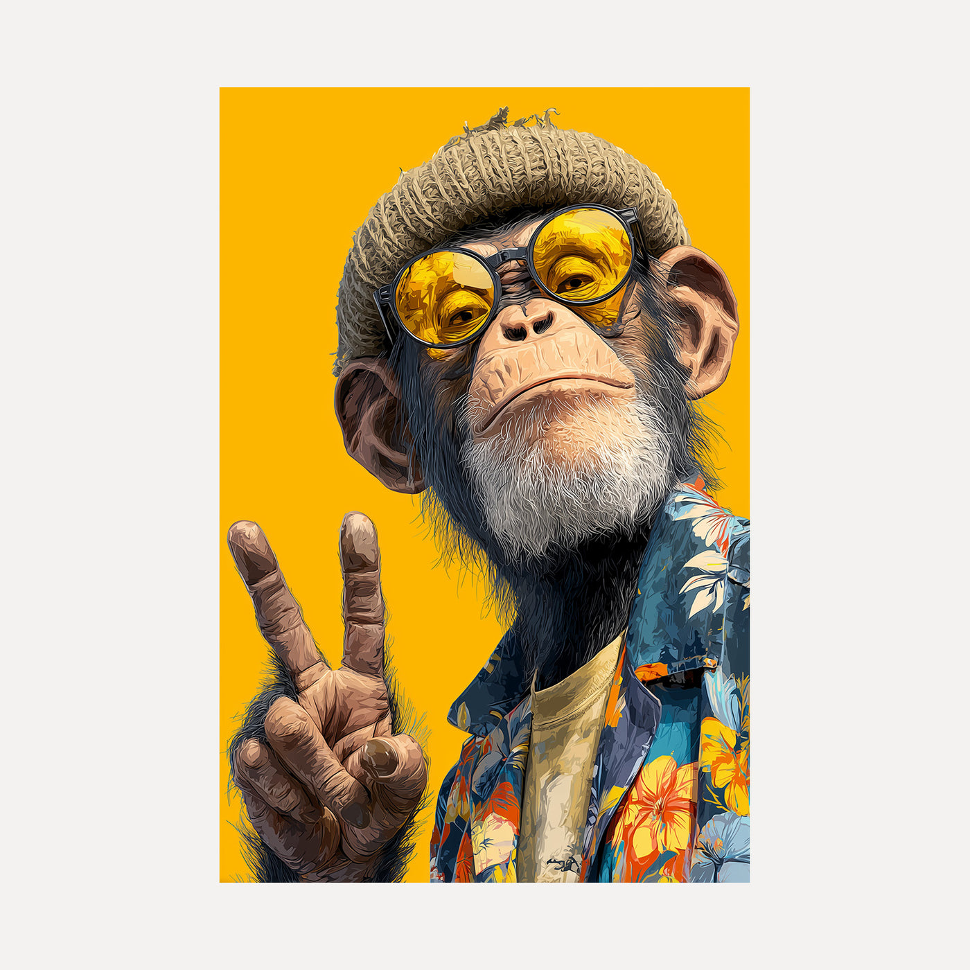Peace Chimp unframed art print