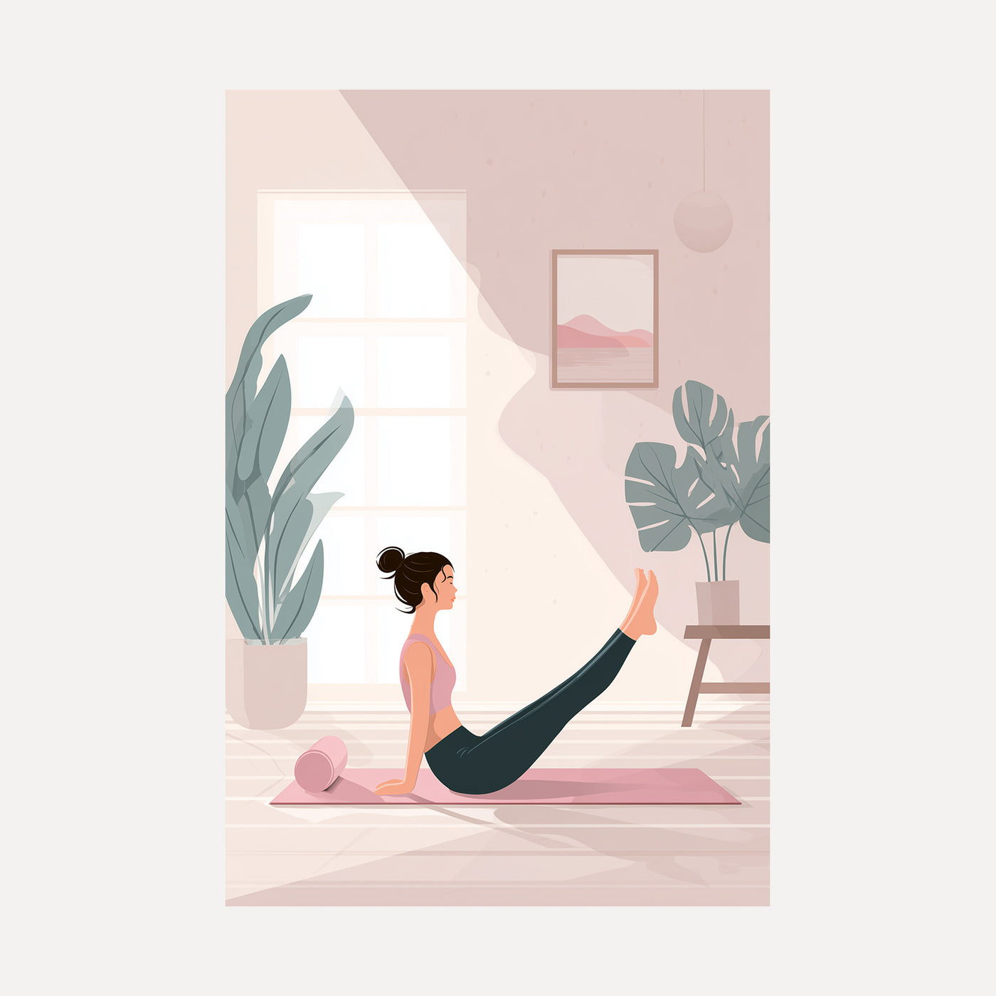 Pilates Pink Studio unframed art print