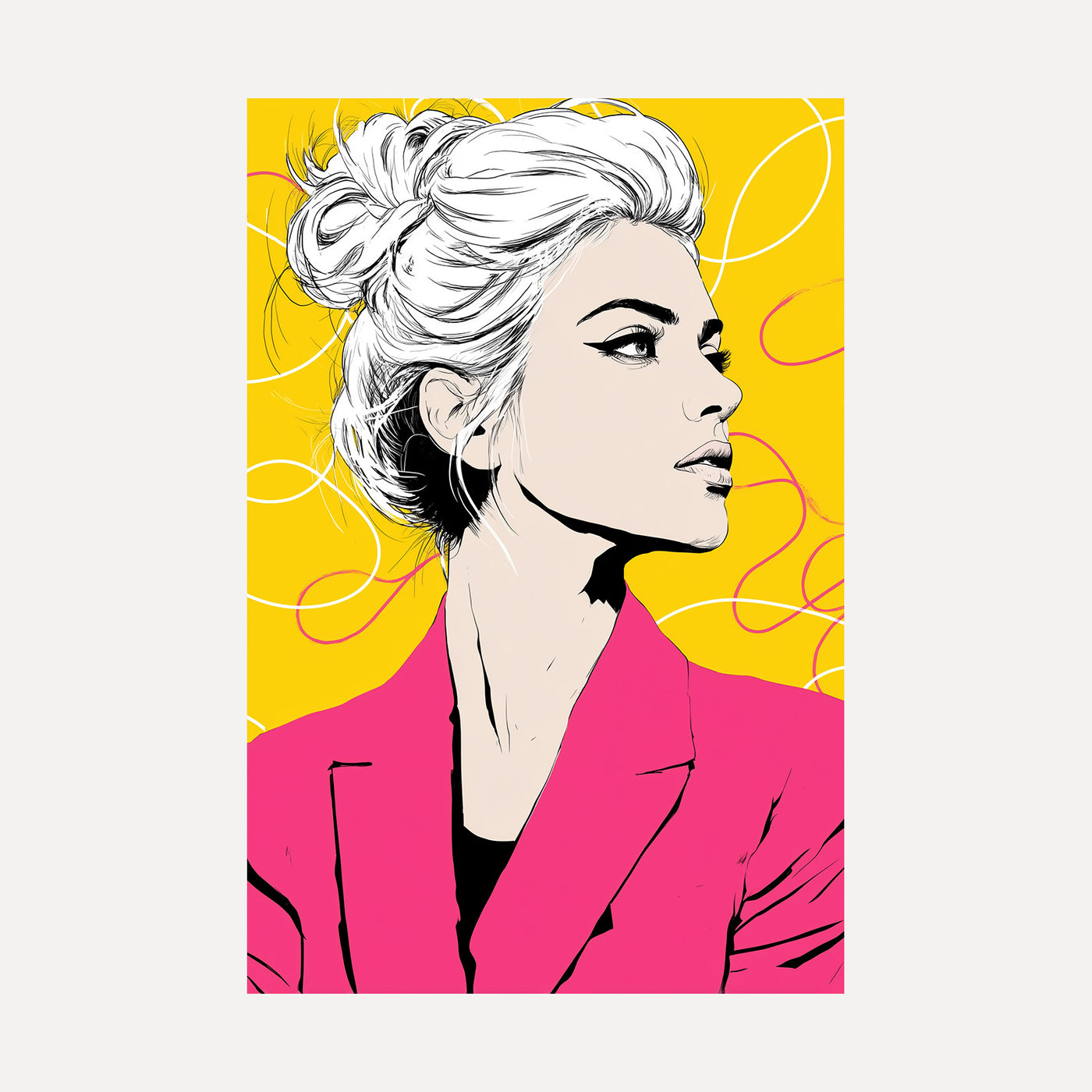 Pink Blazer unframed art print