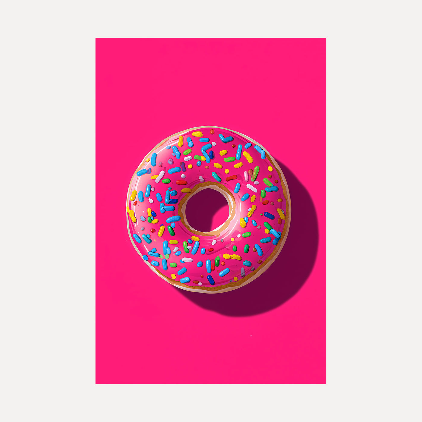 Pink Donut unframed art print