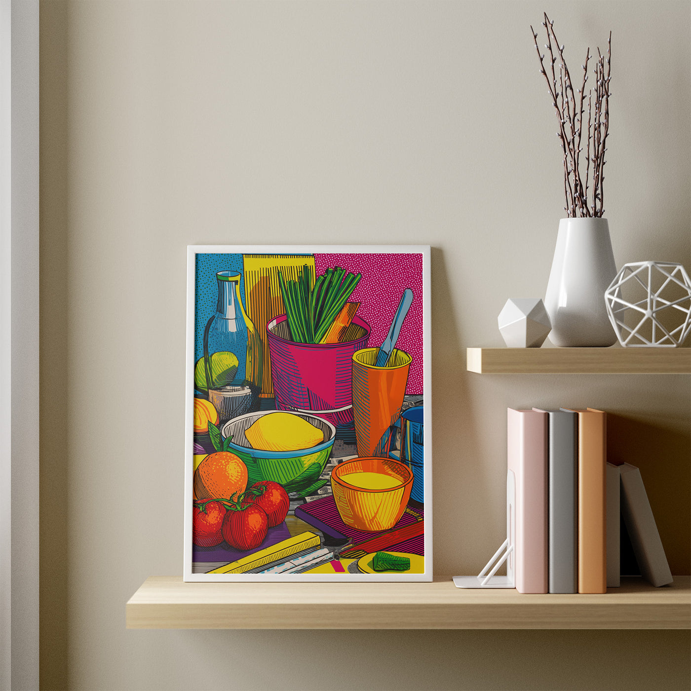 Pop Pantry framed in a room