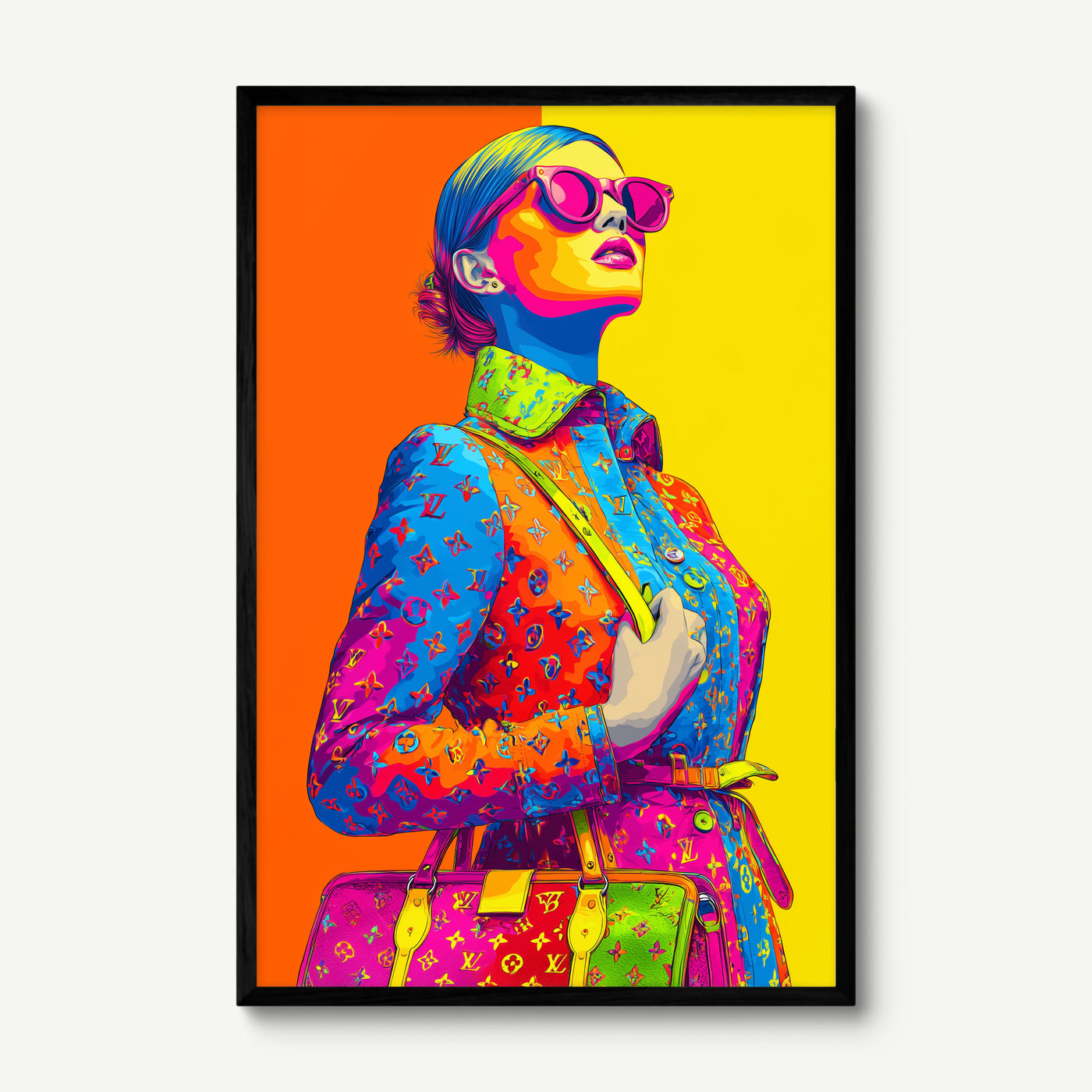 Pop Queen art print in a black frame