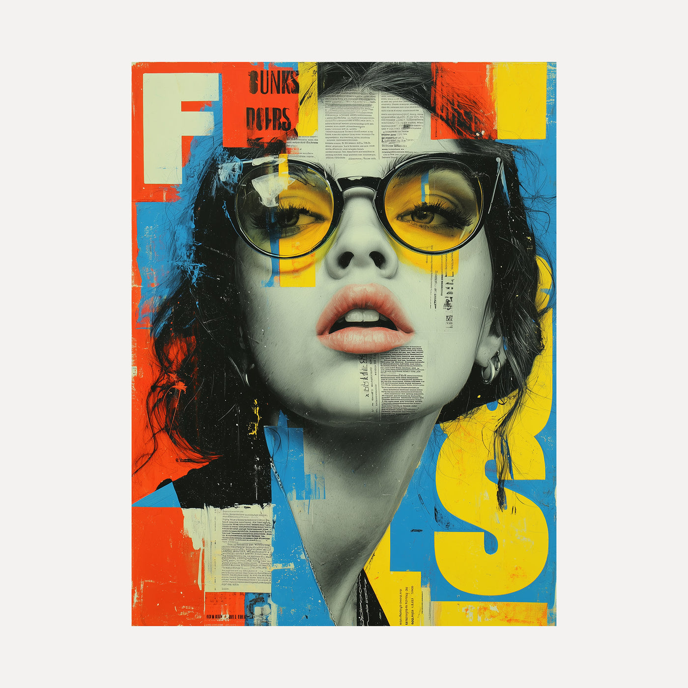 Press Face unframed art print