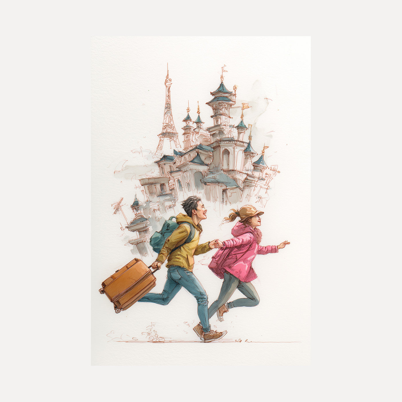 Racing to Adventure unframed art print