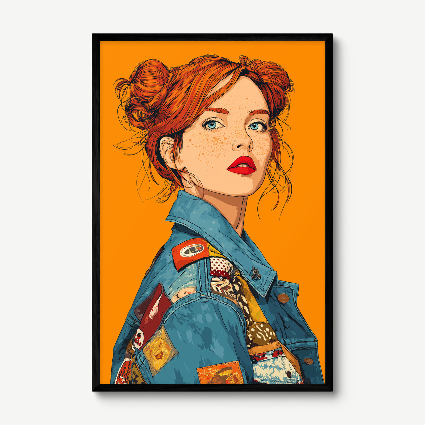 Rebel Edit art print in a black frame