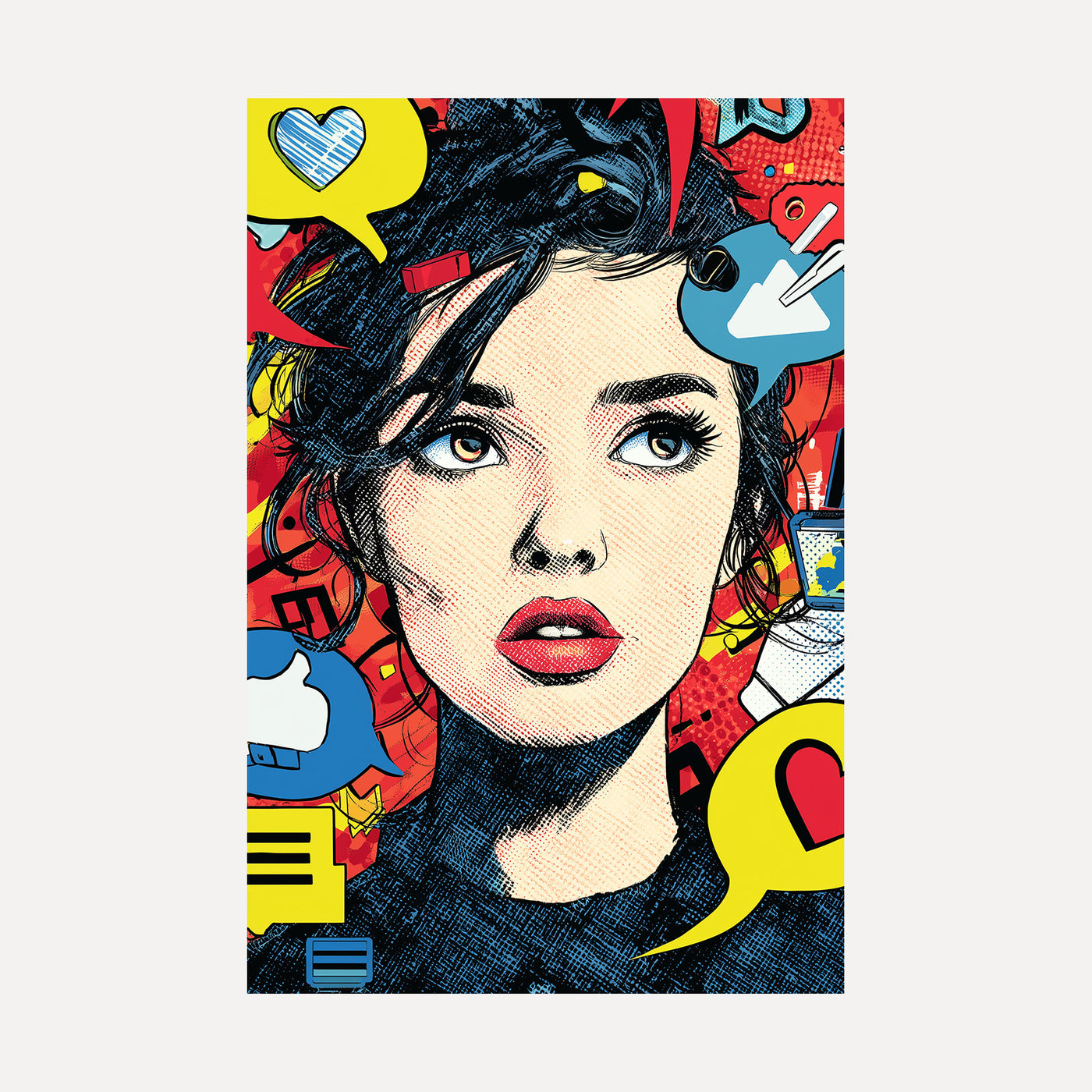 Scroll Girl unframed art print
