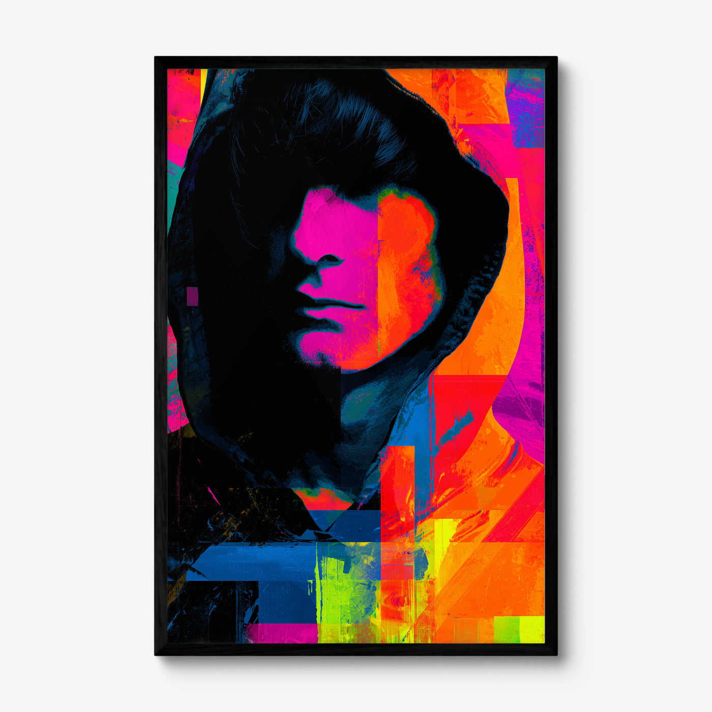 Shadow Signal art print in a black frame