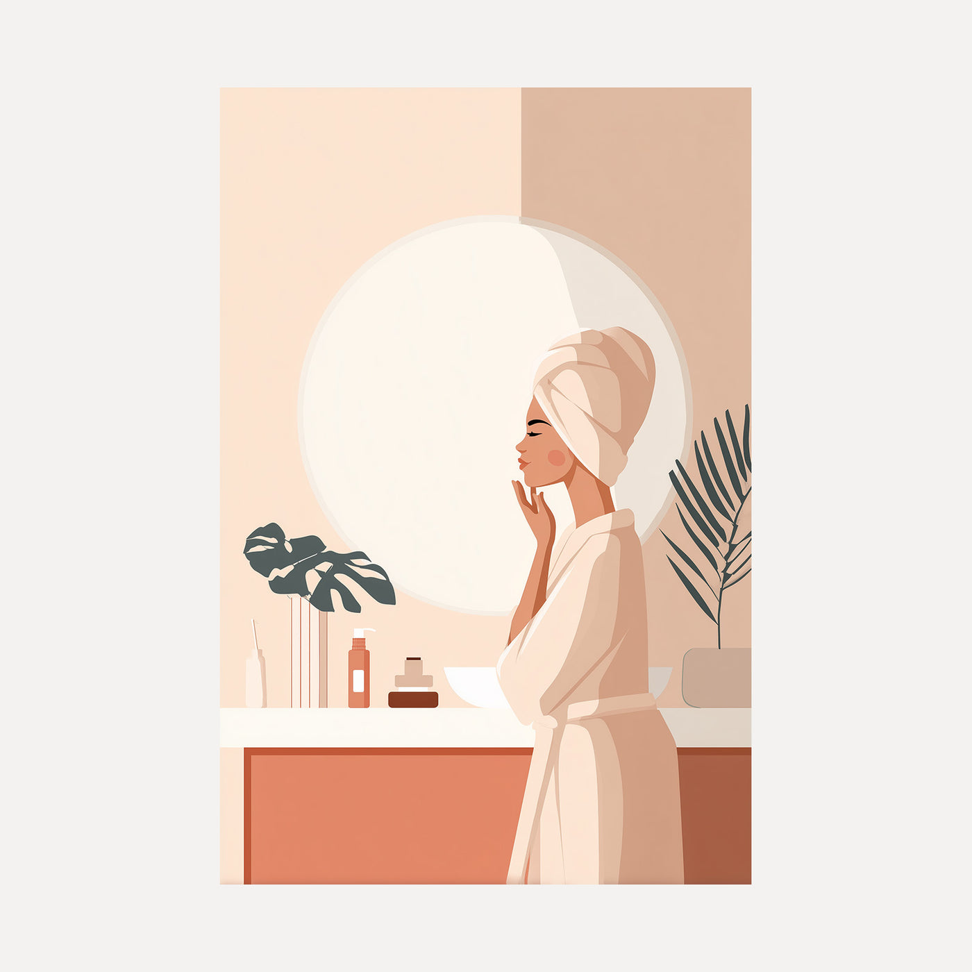 Skincare in Blush unframed art print