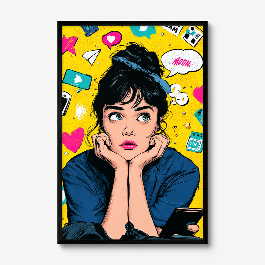 Social Static art print in a black frame