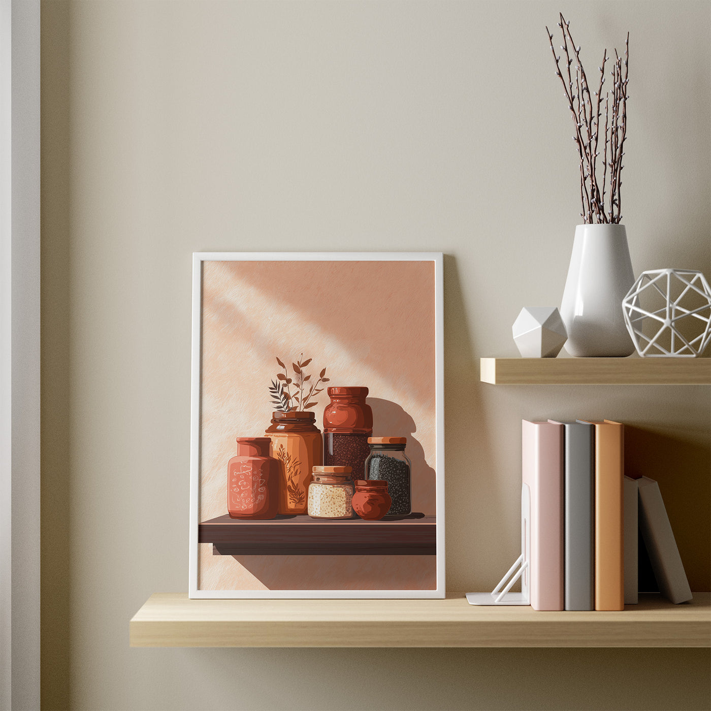 Spice Shelf framed in a room