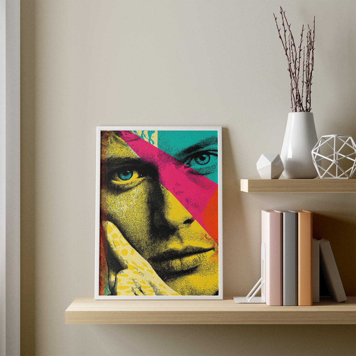 Split Gaze framed in a room