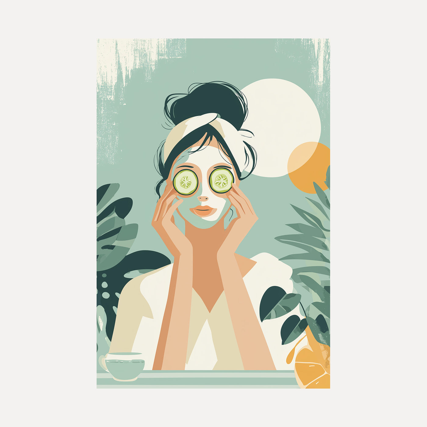 Sunday Face Mask unframed art print