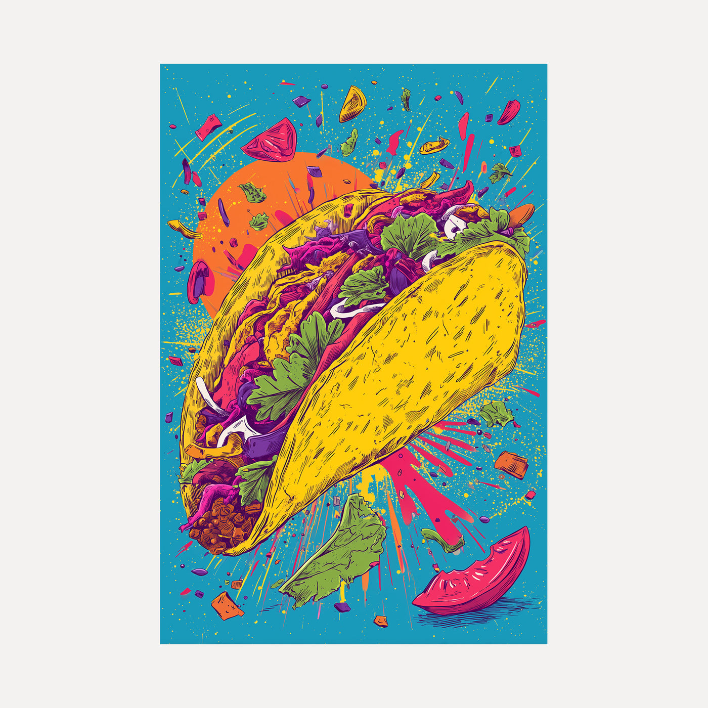 Taco Fiesta unframed art print