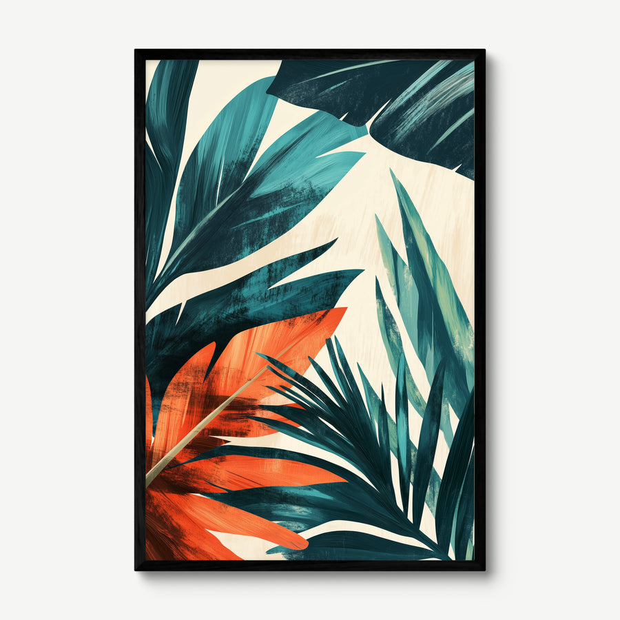 Tropical Canopy I art print in a black frame