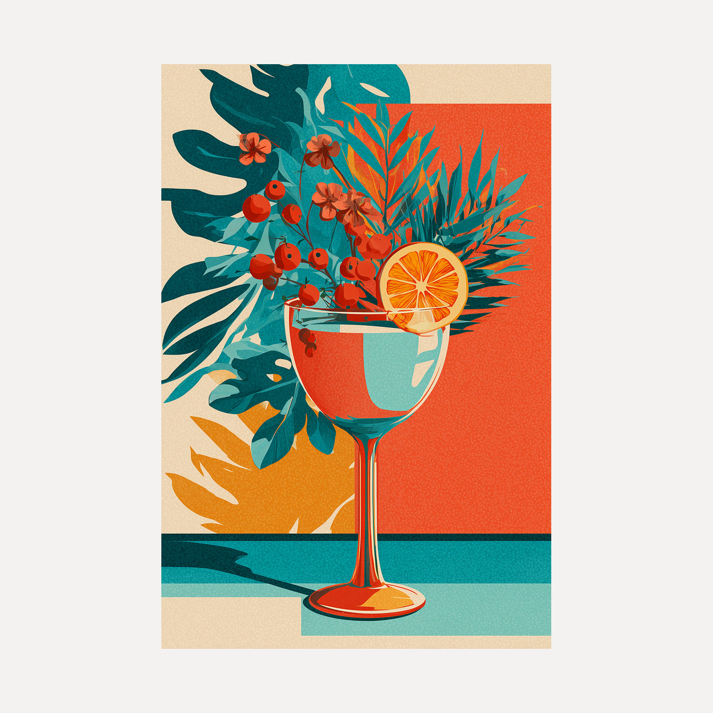 Tropical Cocktail unframed art print