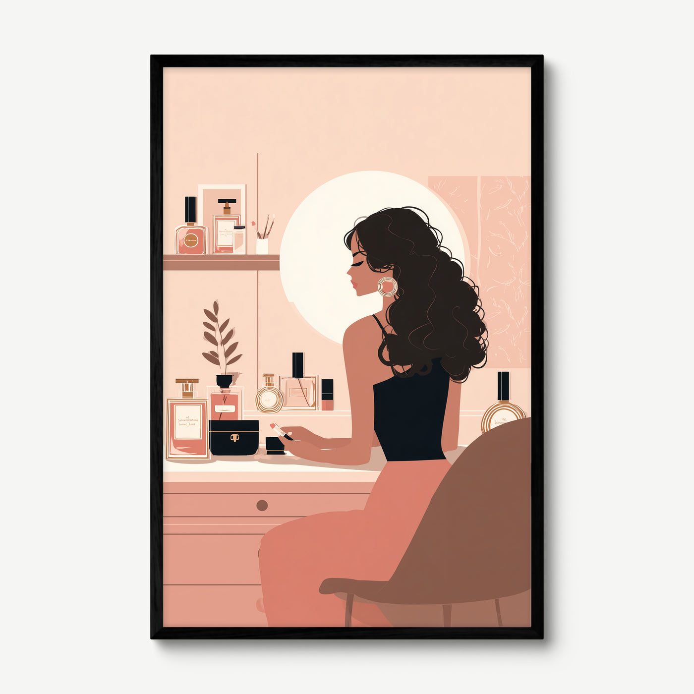 Vanity Hour Glow art print in a black frame