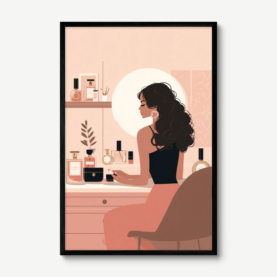 Vanity Hour Glow art print in a black frame