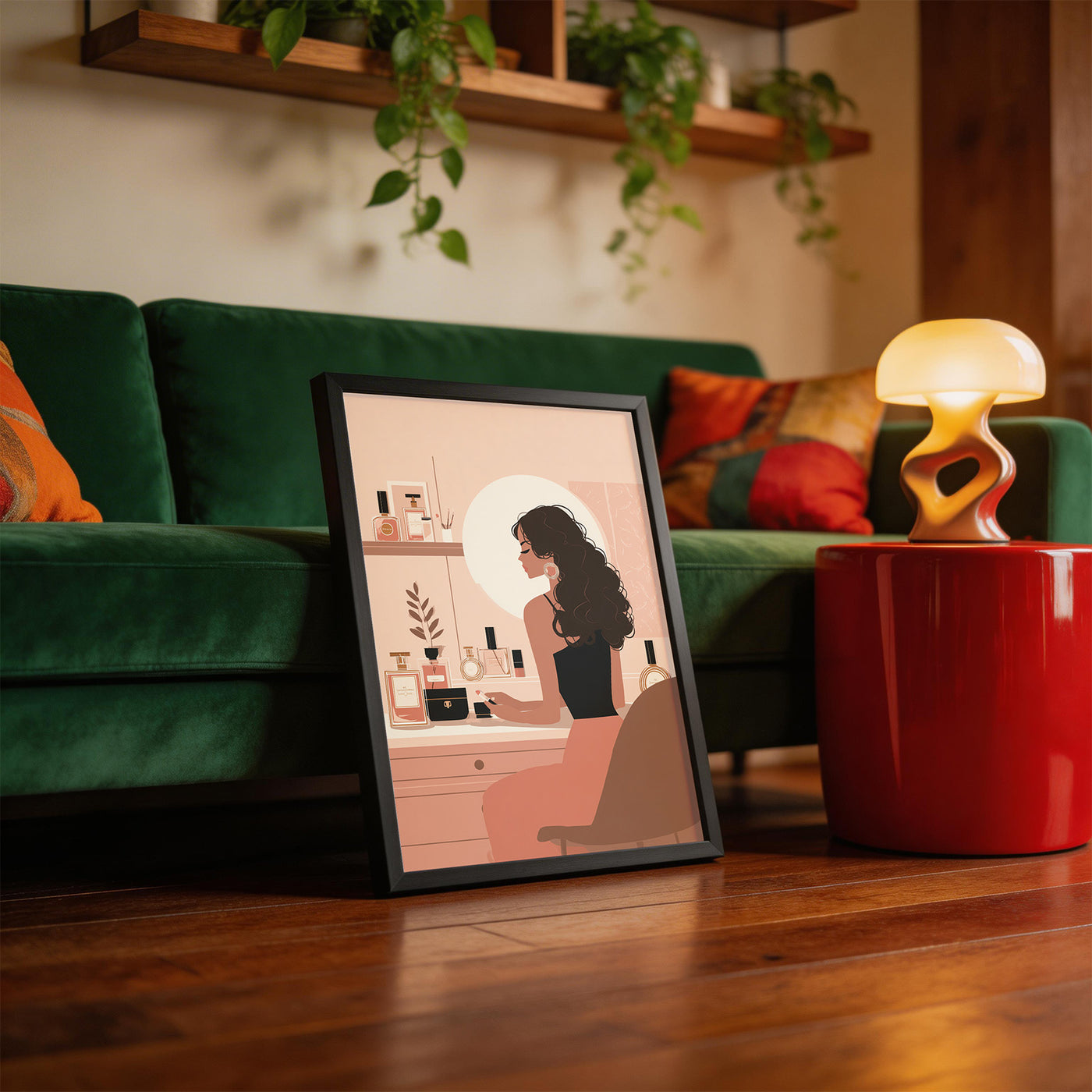 Vanity Hour Glow framed on a wall