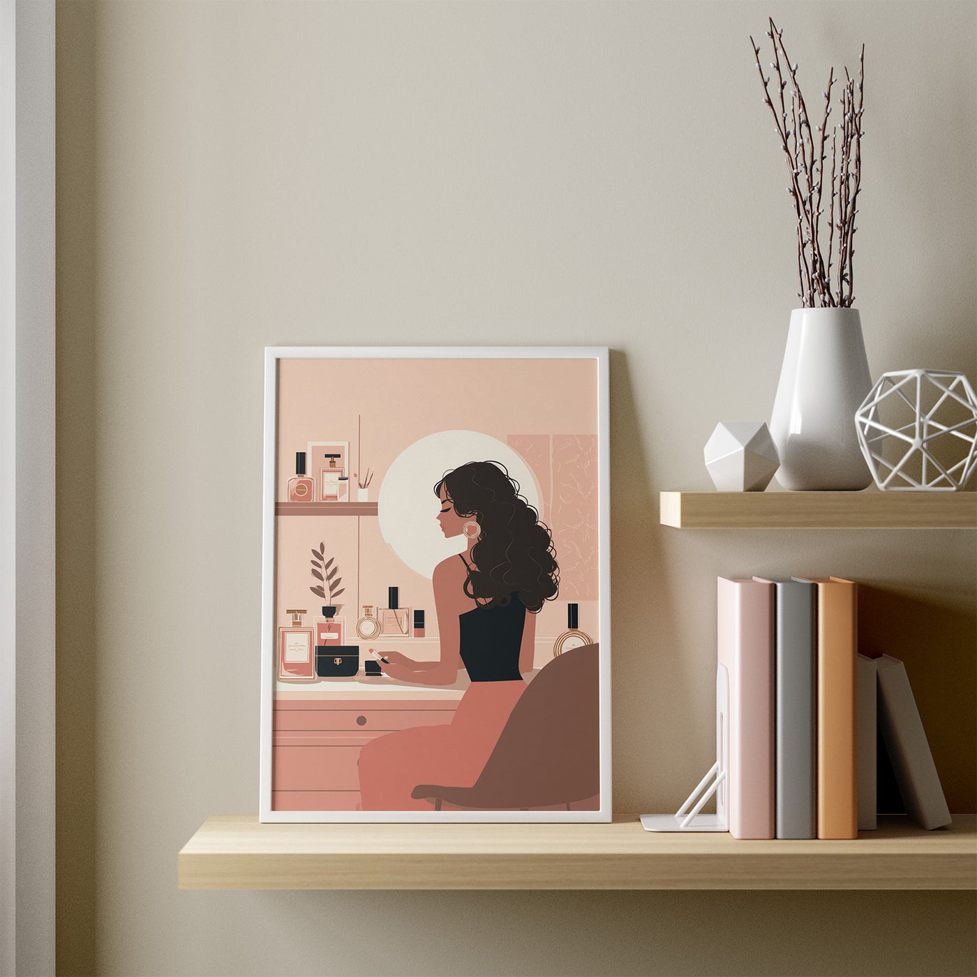 Vanity Hour Glow framed in a room