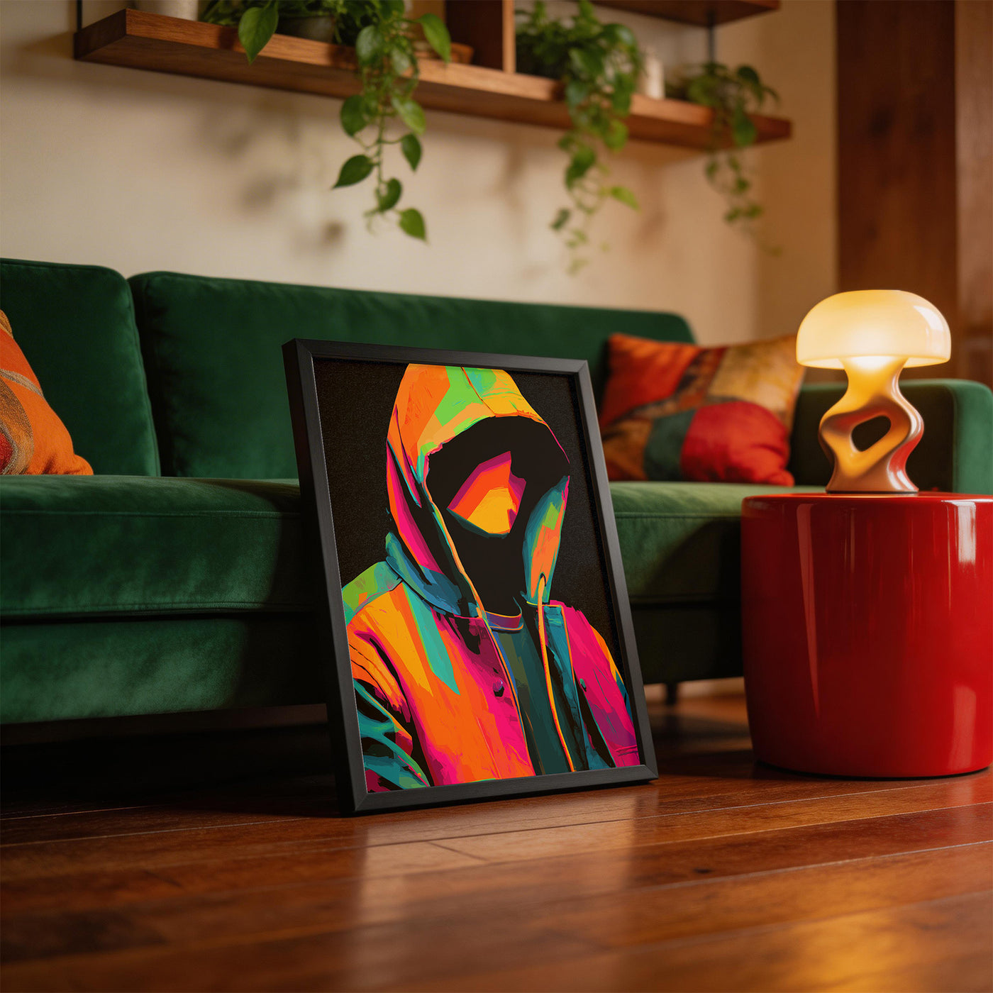 Void Figure framed on a wall