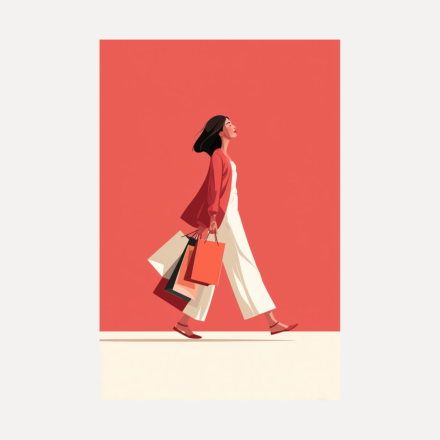 Weekend Shopping unframed art print