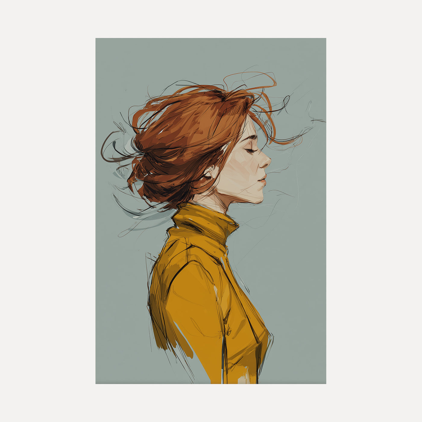 Windswept Auburn Profile unframed art print